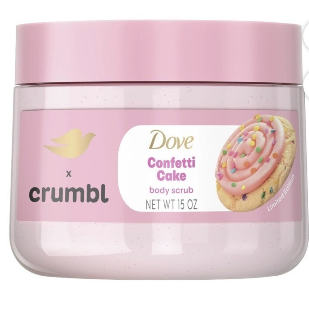 Dove‎ Crumbl Exfoliating Body Scrub Confetti Cake, 15 oz Valentine Gift